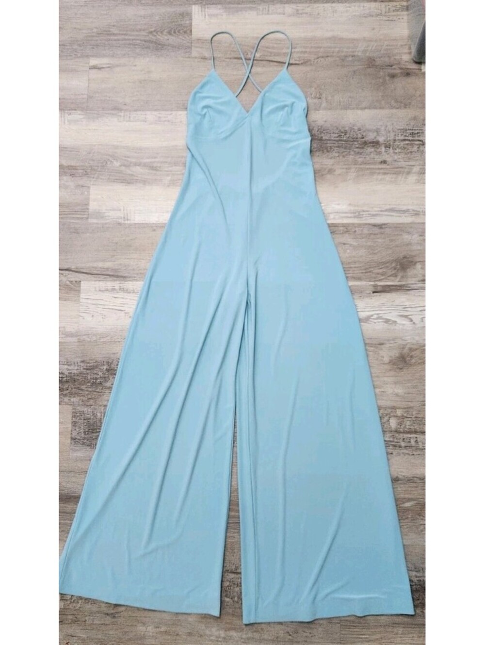 Norma Kamali Low Back Slip Jumpsuit Medium / 38 Blue Revolve